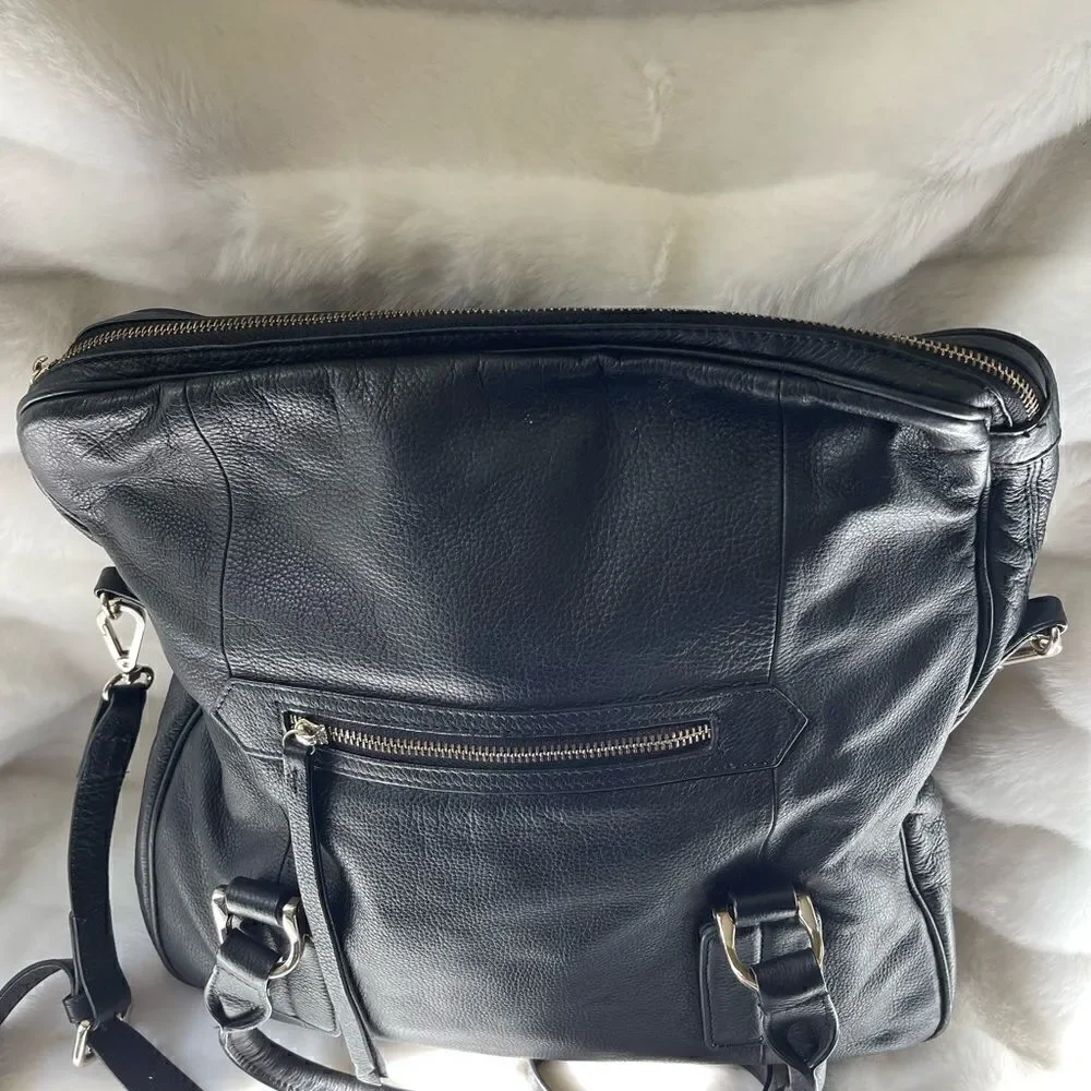 Massi black leather